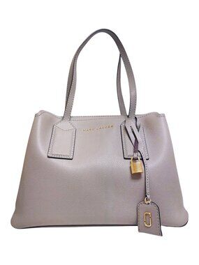 MARC JACOBS Grey Editor Leather Tote